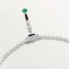 En Equilibre Necklace, Emerald, Paved