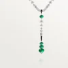 En Equilibre Necklace, Emerald, Paved