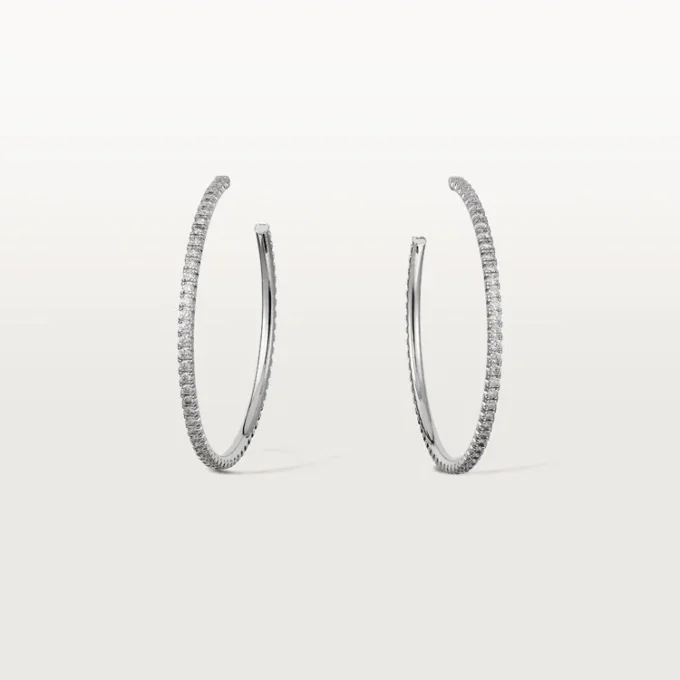 Etincelle De Cartier Earrings, Large Model – White Gold, Diamonds – Cartier
