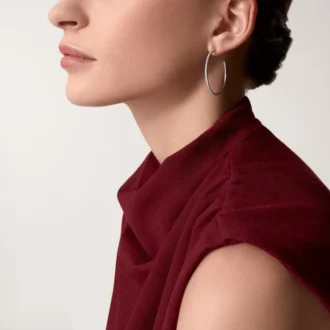 Etincelle De Cartier Earrings, Large Model – White Gold, Diamonds – Cartier