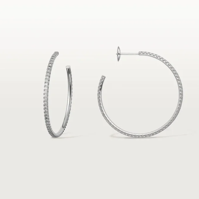 Etincelle De Cartier Earrings, Large Model – White Gold, Diamonds – Cartier