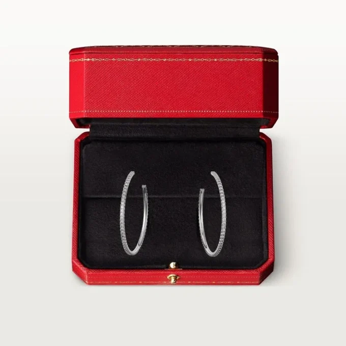 Etincelle De Cartier Earrings, Large Model – White Gold, Diamonds – Cartier
