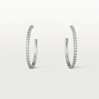Etincelle De Cartier Earrings, Medium Model – White Gold, Diamonds – Cartier