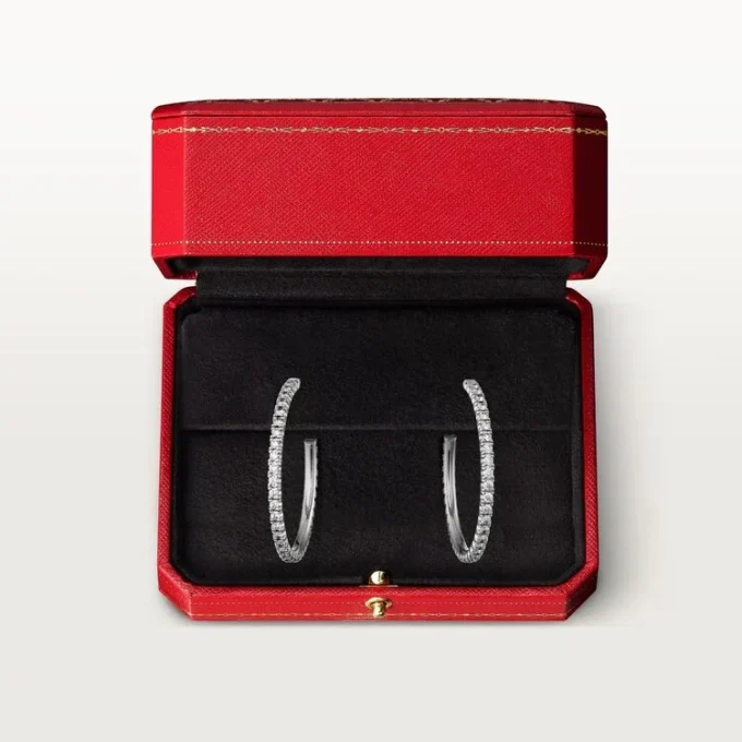 Etincelle De Cartier Earrings, Medium Model – White Gold, Diamonds – Cartier