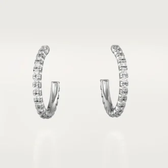 Etincelle De Cartier Earrings, Small Model – White Gold, Diamonds – Cartier