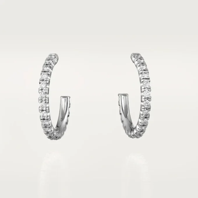 Etincelle De Cartier Earrings, Small Model – White Gold, Diamonds – Cartier