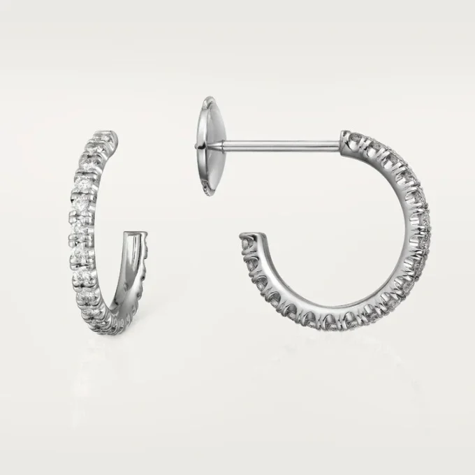 Etincelle De Cartier Earrings, Small Model – White Gold, Diamonds – Cartier