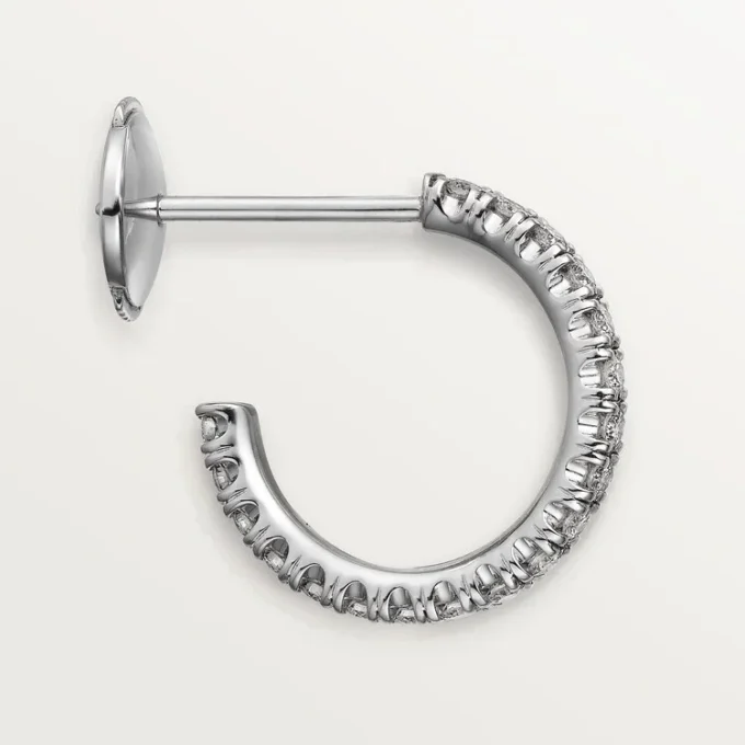 Etincelle De Cartier Earrings, Small Model – White Gold, Diamonds – Cartier