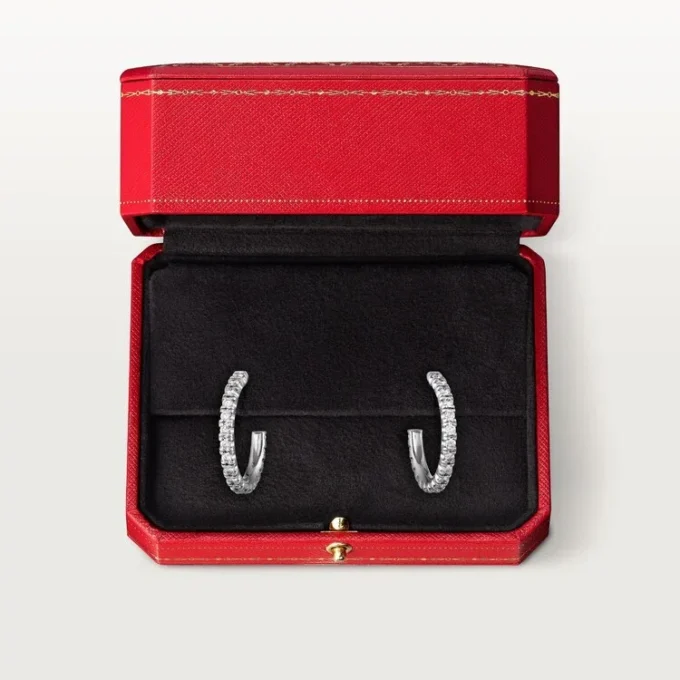 Etincelle De Cartier Earrings, Small Model – White Gold, Diamonds – Cartier