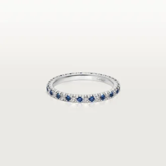 Etincelle De Cartier Wedding Band – Platinum, Sapphires, Diamonds – Cartier