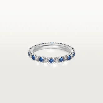 Etincelle De Cartier Wedding Band – Platinum, Sapphires, Diamonds – Cartier