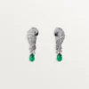 Faune Et Flore De Cartier Earrings, Emerald Drops, Paved
