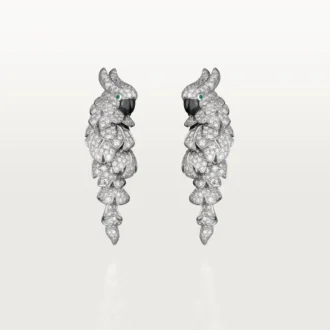 Faune Et Flore De Cartier Earrings, Paved