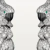 Faune Et Flore De Cartier Earrings, Paved