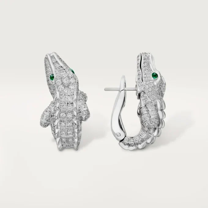 Faune Et Flore De Cartier Earrings, Paved
