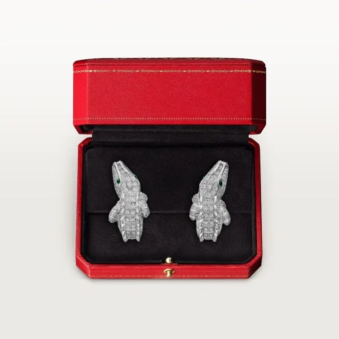 Faune Et Flore De Cartier Earrings, Paved
