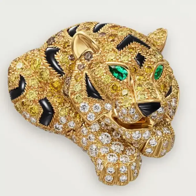 Faune Et Flore De Cartier Earrings, Yellow, Orange and Brown Diamonds, Paved