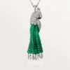 Faune Et Flore De Cartier Necklace, Emerald Beads, Paved Faune Et Flore De Cartier Necklace, Emerald Beads, Paved