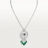 Faune Et Flore De Cartier Necklace, Emerald Drops, Paved Faune Et Flore De Cartier Necklace, Emerald Drops, Paved