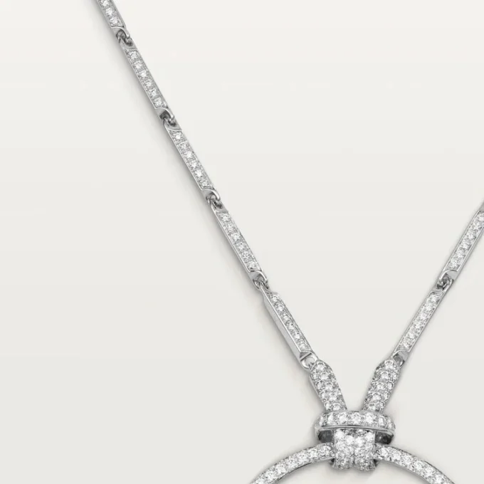 Faune Et Flore De Cartier Necklace, Emerald Drops, Paved Faune Et Flore De Cartier Necklace, Emerald Drops, Paved