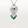 Faune Et Flore De Cartier Necklace, Emerald Drops, Paved Faune Et Flore De Cartier Necklace, Emerald Drops, Paved