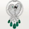 Faune Et Flore De Cartier Necklace, Emerald Drops, Paved Faune Et Flore De Cartier Necklace, Emerald Drops, Paved
