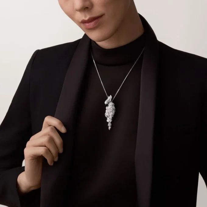 Faune Et Flore De Cartier Necklace, Paved Faune Et Flore De Cartier Necklace, Paved