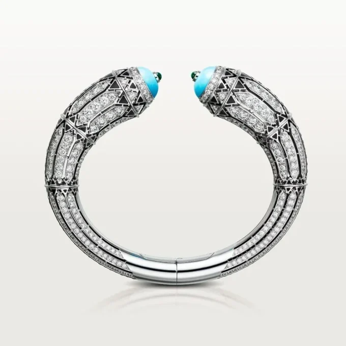 Geometrie & Contrastes Bracelet, Turquoise, Paved Geometrie & Contrastes Bracelet, Turquoise, Paved