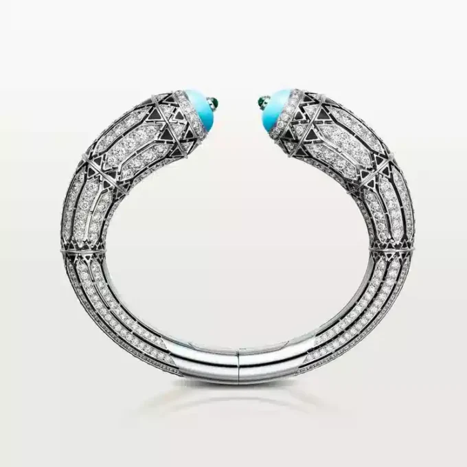 Geometrie & Contrastes Bracelet, Turquoise, Paved Geometrie & Contrastes Bracelet, Turquoise, Paved