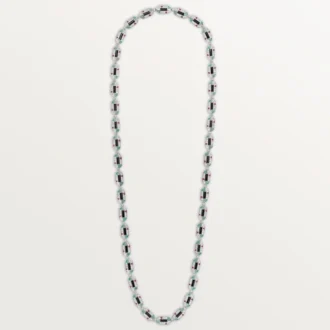 Geometrie & Contrastes Necklace, Chrysoprase, Multi-Wear, Paved
