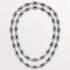 Geometrie & Contrastes Necklace, Chrysoprase, Multi-Wear, Paved