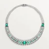 Geometrie & Contrastes Necklace, Chrysoprase, Paved