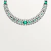 Geometrie & Contrastes Necklace, Chrysoprase, Paved
