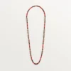 Geometrie & Contrastes Necklace, Coral, Paved