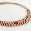 Geometrie & Contrastes Necklace, Coral, Paved