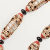 Geometrie & Contrastes Necklace, Coral, Paved