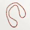 Geometrie & Contrastes Necklace, Coral, Paved