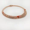 Geometrie & Contrastes Necklace, Coral, Paved