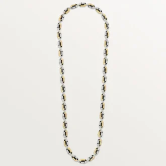 Geometrie & Contrastes Necklace, Onyx, Multi-Wear, Paved