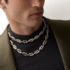 Geometrie & Contrastes Necklace, Onyx, Multi-Wear, Paved