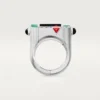 Geometrie & Contrastes Ring, Chrysoprase, Paved