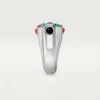 Geometrie & Contrastes Ring, Chrysoprase, Paved