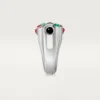 Geometrie & Contrastes Ring, Chrysoprase, Paved