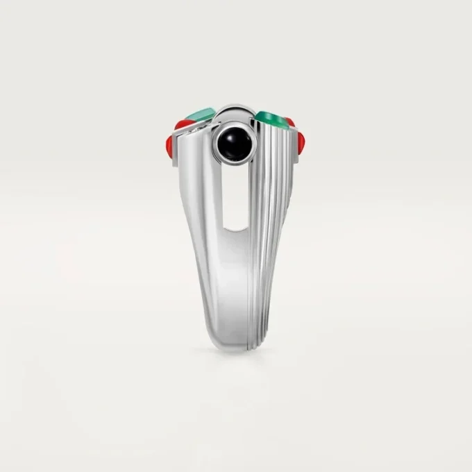 Geometrie & Contrastes Ring, Chrysoprase, Paved