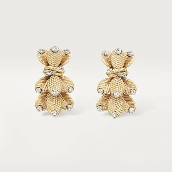 Grain De Cafe Earrings, Diamonds Grain De Cafe Earrings, Diamonds