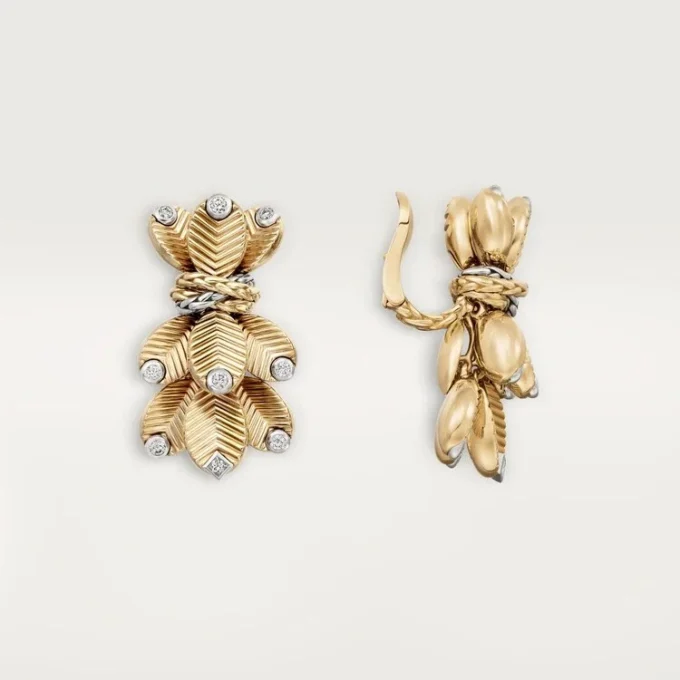 Grain De Cafe Earrings, Diamonds Grain De Cafe Earrings, Diamonds