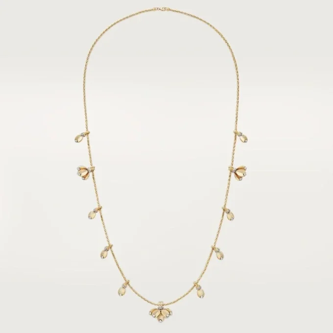 Grain De Cafe Long Necklace, Diamonds Grain De Cafe Long Necklace, Diamonds