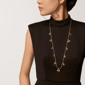 Grain De Cafe Long Necklace, Diamonds