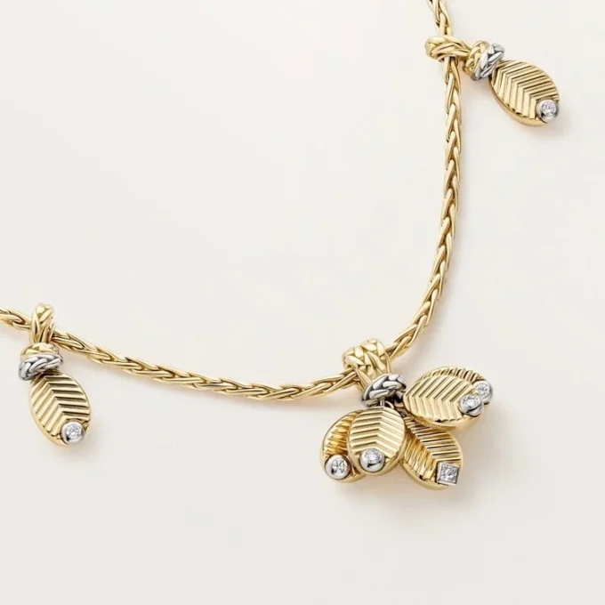 Grain De Cafe Long Necklace, Diamonds Grain De Cafe Long Necklace, Diamonds