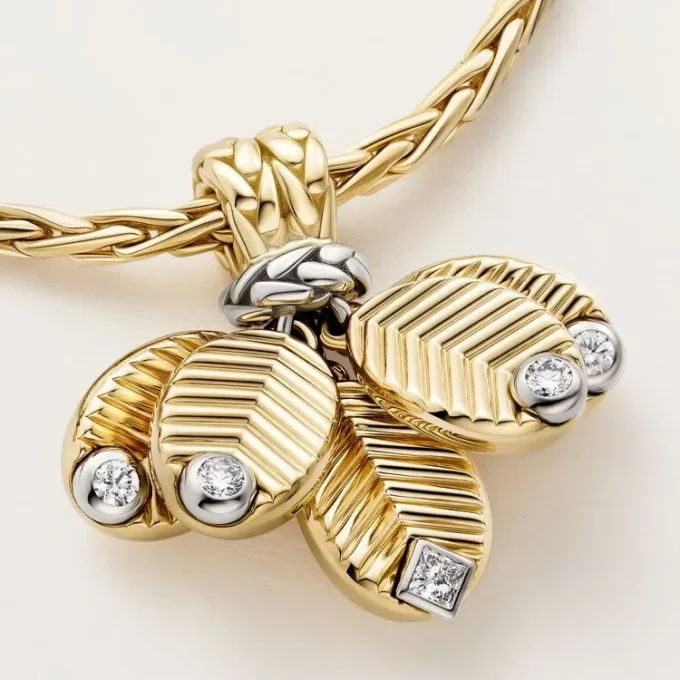 Grain De Cafe Long Necklace, Diamonds Grain De Cafe Long Necklace, Diamonds